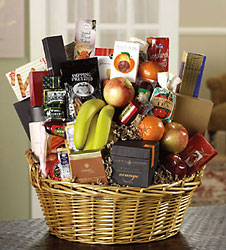 E-127 Deluxe Fruit and Gourmet Basket from Backstage Florist in Richardson, Texas