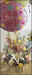 FTD Baby Girl Bouquet with Balloons from Backstage Florist in Richardson, Texas
