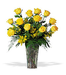 A Dozen Yellow Roses from Backstage Florist in Richardson, Texas