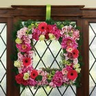 Reception Wreath from Backstage Florist in Richardson, Texas