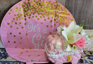 Baby Girl Musical Cart from Backstage Florist in Richardson, Texas