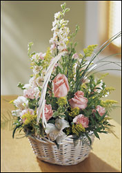FTD Blushing Beauty Basket from Backstage Florist in Richardson, Texas