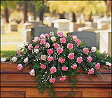 Heavenly Pink Casket Spray from Backstage Florist in Richardson, Texas