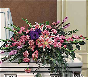 Triumphant Casket Spray from Backstage Florist in Richardson, Texas