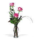 Three Pink Roses from Backstage Florist in Richardson, Texas