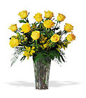 A Dozen Yellow Roses from Backstage Florist in Richardson, Texas
